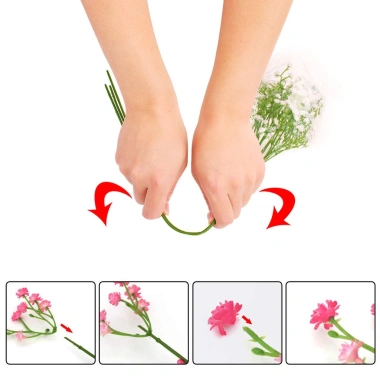 Hoa Baby PU 53cm Nhiều Nhánh Giống Hoa Thật - Trang Trí Tuyệt Đẹp Giá 14.500₫ 6