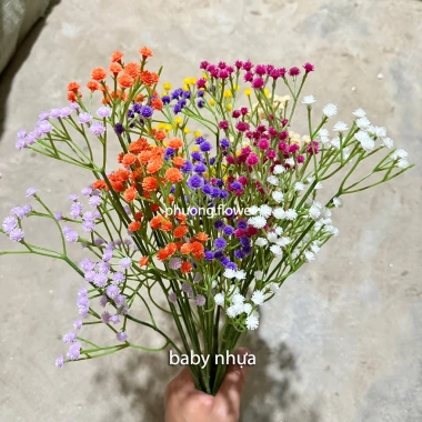 Hoa Baby PU 53cm Nhiều Nhánh Giống Hoa Thật - Trang Trí Tuyệt Đẹp Giá 14.500₫ 8