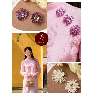 Hoa cẩm tú cầu phụ kiện trang trí áo dài, váy thời trang - Giá chỉ 50.000