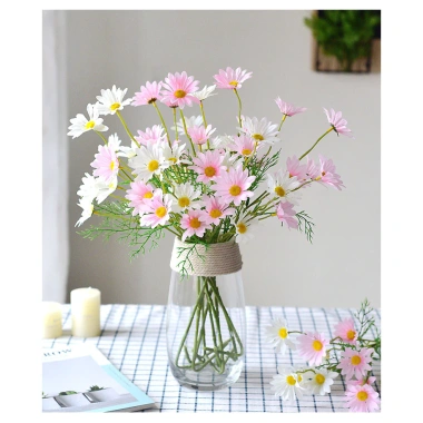 Hoa Cúc Họa Mi 1 cành 5 bông - Hoa giả decor chụp ảnh, chỉ 8.000đ