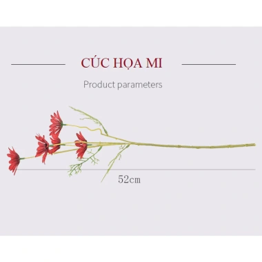 Hoa Cúc Họa Mi 1 cành 5 bông - Hoa giả decor chụp ảnh, chỉ 8.000đ