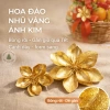 Hoa Đào Cánh Kép Nhũ Vàng - Decor Tết Đẹp, Cắm Bình, Gắn Giỏ Quà, Chụp Ảnh, Bàn Thờ - Giá 19.999đ 2