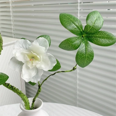 Hoa đỗ quyên giả 68cm - Hoa lụa nhân tạo kèm bình nhựa, trang trí phòng, Endy shop - 71.000₫ 6
