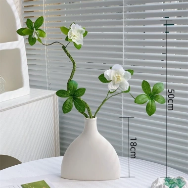 Hoa đỗ quyên giả 68cm - Hoa lụa nhân tạo kèm bình nhựa, trang trí phòng, Endy shop - 71.000₫ 8