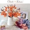 Hoa giả cành lẻ 5 nhánh 46cm - Hoa diên vĩ cao cấp, decor nhà cửa, chỉ 35.000₫
