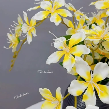 Hoa giả cành lẻ 9 bông 70cm - Hải đường lụa cao cấp, decor nhà cửa, 19.000
