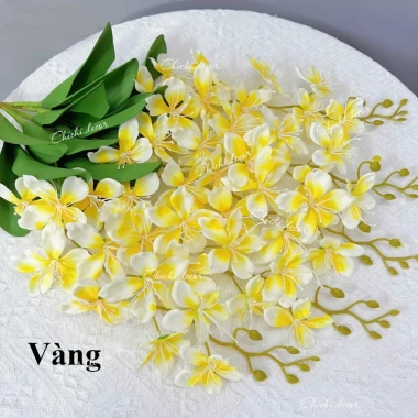 Hoa giả cành lẻ 9 bông 70cm - Hải đường lụa cao cấp, decor nhà cửa, 19.000