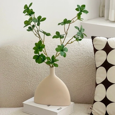 Hoa Giả Cao Cấp Cành Lá Thạch Nam - Sương Mai Phong Cách Bắc Âu, Trang Trí Giá 27.000₫
