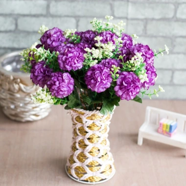 Hoa giả Chùm hoa cẩm tú cầu - Giá 15.000đ, đẹp như thật, trang trí, quà tặng 5