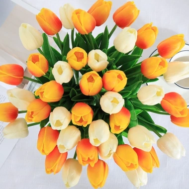 Hoa Giả Combo 5 cành Tulip 33cm - Nhiều màu, decor nhà cửa, giá 35.700₫ 4 Hoa Giả Combo 5 cành Tulip 33cm - Nhiều màu, decor nhà cửa, giá 35.700₫ 4