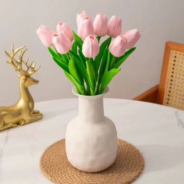 Hoa Giả Combo 5 cành Tulip 33cm - Nhiều màu, decor nhà cửa, giá 35.700₫ 7 Hoa Giả Combo 5 cành Tulip 33cm - Nhiều màu, decor nhà cửa, giá 35.700₫ 7