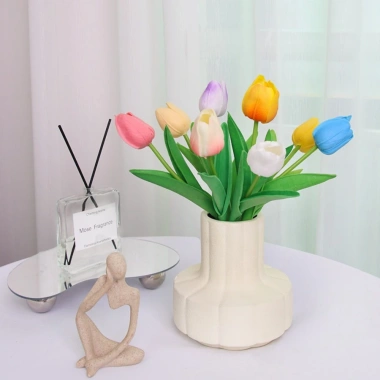 Hoa Giả Combo 5 cành Tulip 33cm - Nhiều màu, decor nhà cửa, giá 35.700₫