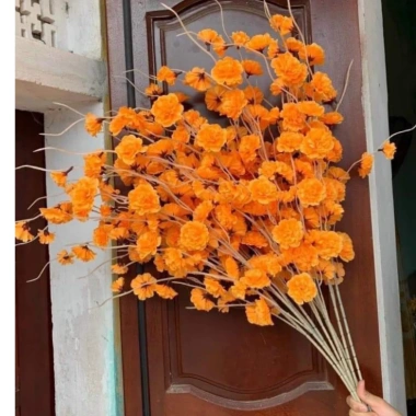 Hoa giả Đào râu cành dài 110cm tài lộc - Trang trí nhà, nội thất, may mắn - 14.790₫ 7