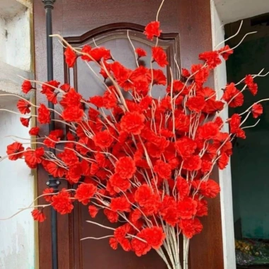 Hoa giả Đào râu cành dài 110cm tài lộc - Trang trí nhà, nội thất, may mắn - 14.790₫ 8