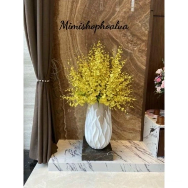 Hoa giả Lan Vũ Nữ cao cấp 95cm, 8 nhánh cắm bình, trang trí Tết siêu đẹp 32k