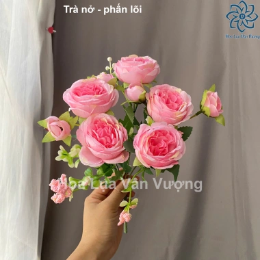 Hoa Giả Trà Nở Cành 5 Bông 4 Nụ Cắm Bình - Giá Ưu Đãi 31,603₫ (Giảm 22%) 3