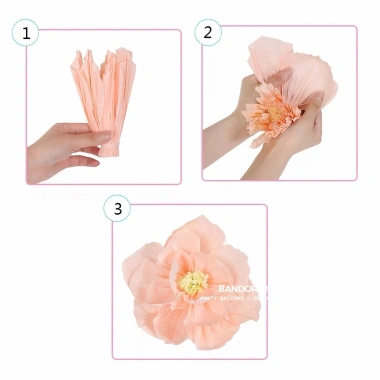 Hoa giấy nhún handmade trang trí lễ Tết, cưới, phòng khách - Giá chỉ 8.500đ