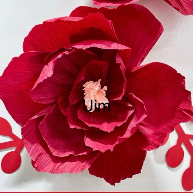 Hoa giấy trang trí backdrop chụp ảnh - Phông nền lễ cưới, sinh nhật, nhà hàng, lễ hội Trung Thu, Tết - Giá 8.640₫