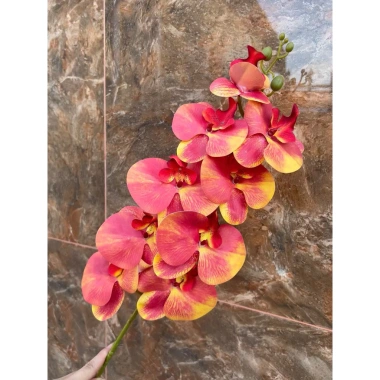 Hoa Lan Hồ Điệp 3D 9 bông - Hoa giả lụa cao cấp, decor nhà, chỉ 14.555₫
