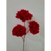 Hoa lụa 3 bông cao cấp màu đỏ decor tiệc cưới, sự kiện, tiệm cà phê, giá 18.000đ 3