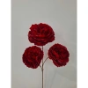 Hoa lụa 3 bông cao cấp màu đỏ decor tiệc cưới, sự kiện, tiệm cà phê, giá 18.000đ 6