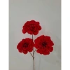 Hoa lụa 3 bông cao cấp màu đỏ decor tiệc cưới, sự kiện, tiệm cà phê, giá 18.000đ 8