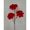 Hoa lụa 3 bông cao cấp màu đỏ decor tiệc cưới, sự kiện, tiệm cà phê, giá 18.000đ 9