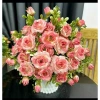Hoa lụa cao cấp combo 4 cành hoa hồng tỷ muội 25cm tặng 1 bình nhựa cứng 7 hoa 7 nụ giá 155.000 VND 6