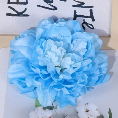 Hoa mẫu đơn lụa cao cấp bông to 12cm - phụ kiện decor tiệc cưới, tháp oản, Tết - 8.000₫