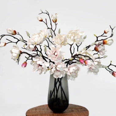 Hoa Mộc Lan Nhân Tạo DESPITEGO - Bình Hoa EVA Handmade, Mô Phỏng Thực Tế, Giá Ưu Đãi 132.948₫ 3