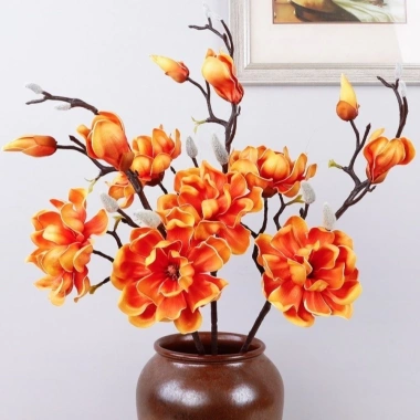 Hoa Mộc Lan Nhân Tạo DESPITEGO - Bình Hoa EVA Handmade, Mô Phỏng Thực Tế, Giá Ưu Đãi 132.948₫ 6