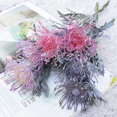 Hoa móng vuốt cua nhân tạo 2 nhánh ngắn phong cách pincushion – trang trí lễ hội, vòng hoa, bình hoa cho phòng cưới 3 Hoa móng vuốt cua nhân tạo 2 nhánh ngắn phong cách pincushion – trang trí lễ hội, vòng hoa, bình hoa cho phòng cưới 3