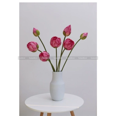 Hoa sen giả cao cấp loại 1 - Trang trí decor phong cách Quan Âm, chỉ 34.000đ 7