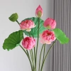 Hoa sen giả Quan Âm lụa cao cấp - Decor phòng khách, nhà hàng, giảm còn 34k