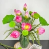 Hoa sen giả Quan Âm lụa cao cấp - Decor phòng khách, nhà hàng, giảm còn 34k 9