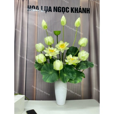 Hoa sen lụa decor sang trọng, trang trí nhà cửa - Giá ưu đãi 50.000 VND