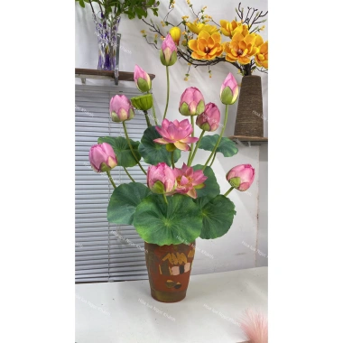 Hoa sen lụa decor sang trọng, trang trí nhà cửa - Giá ưu đãi 50.000 VND