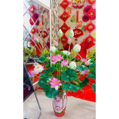 Hoa sen lụa decor sang trọng, trang trí nhà cửa - Giá ưu đãi 50.000 VND