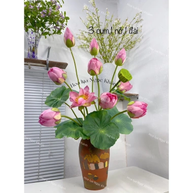 Hoa sen lụa decor sang trọng, trang trí nhà cửa - Giá ưu đãi 50.000 VND