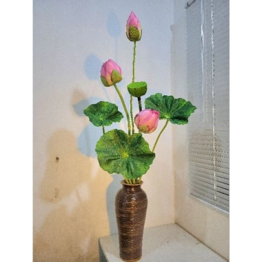 Hoa sen lụa trang trí sang trọng, giá ưu đãi 99.000đ, decor nội thất, chất liệu mềm mại, thiết kế tinh tế