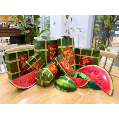 Hỏa tốc 1h - Set 9 Mô Hình Bánh Chưng Trang Trí Tết 2.026 Giá Ưu Đãi 23.000 VND
