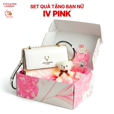 Hỏa Tốc 2H Set Quà Tặng Sinh Nhật Túi Xách Nữ IV Pink Cao Cấp - Quà Kỷ Niệm Đặc Biệt Cho Người Yêu