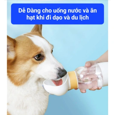 Hỏa Tốc Bình Đựng Nước và Đồ Ăn Cầm Tay Di Động Cho Chó Mèo - Cao Cấp Tiện Lợi Khi Đi Dạo và Du Lịch Giá 96.000 VND 7