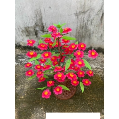 Hoả Tốc Cây hoa mai đào mini 50cm để bàn - Trang trí Tết siêu đẹp, chỉ 45.000đ 4