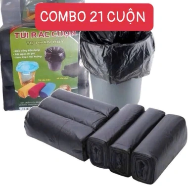 Hỏa Tốc Combo 21 Cuộn Túi Đựng Rác Tự Phân Hủy Tiện Nghi Dùng Gia Đình Giá 88.000 VND