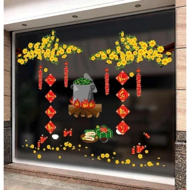 HOA TOC HCM Decal dán Tết 2.026 - Dán kính, tường năm mới, keo dán, giá ưu đãi 79.000₫ 7