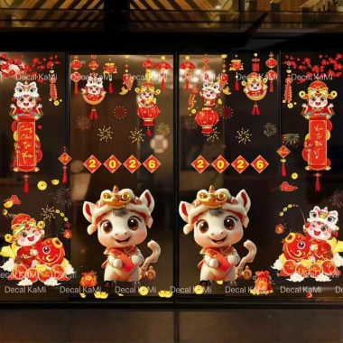 HOA TOC HCM Decal dán Tết 2.026 - Dán kính, tường năm mới, keo dán, giá ưu đãi 79.000₫ 9