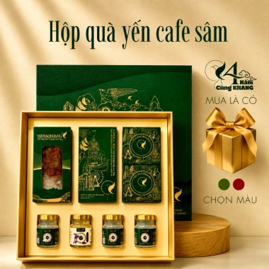 Hoả tốc HCM - Hộp quà Tết Yến Sào Khang 8-12g, yến hũ chưng sẵn, quà tặng đối tác, thầy cô, giảm giá 799k