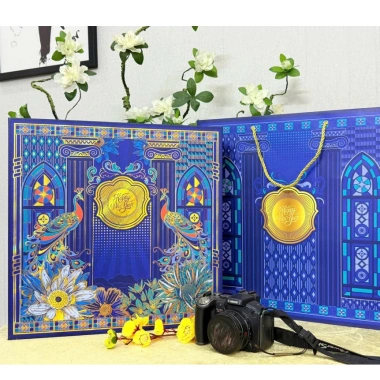 Hỏa Tốc HN Hộp Quà Tết Lam Ngọc Cao Cấp - Set Bánh Kẹo Nhập Khẩu AURIEN, 780.000đ 8