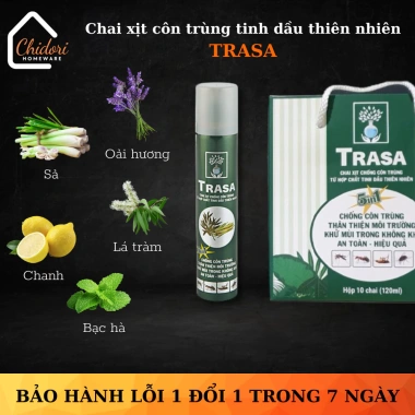 HOẢ TỐC Trasa 120ml - Chai xịt muỗi, côn trùng tự nhiên, giảm 21% - Tràm Dược